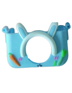 ASAKY KIDS BUBBLE COVER IN SILICONE BLUE CONIGLIO PER PHOTO CAMERA BLS-X200